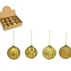 G. Wurm luxe gedecoreerde kerstballen -12x - goud - glas - 8 cm Hot