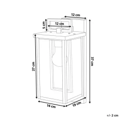 Beliani GALA - Wandlamp - Zwart - Ijzer Discount
