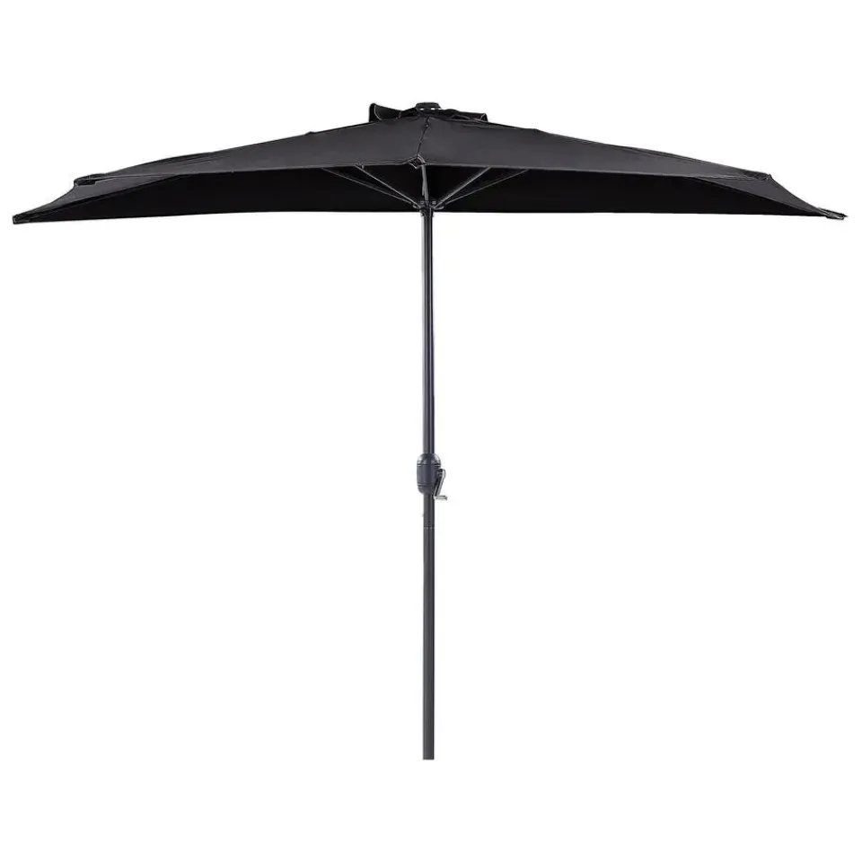 Beliani GALATI - Halfronde parasol - Zwart - 270 cm - Polyester