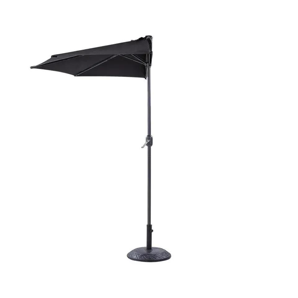 Beliani GALATI - Halfronde parasol - Zwart - 270 cm - Polyester