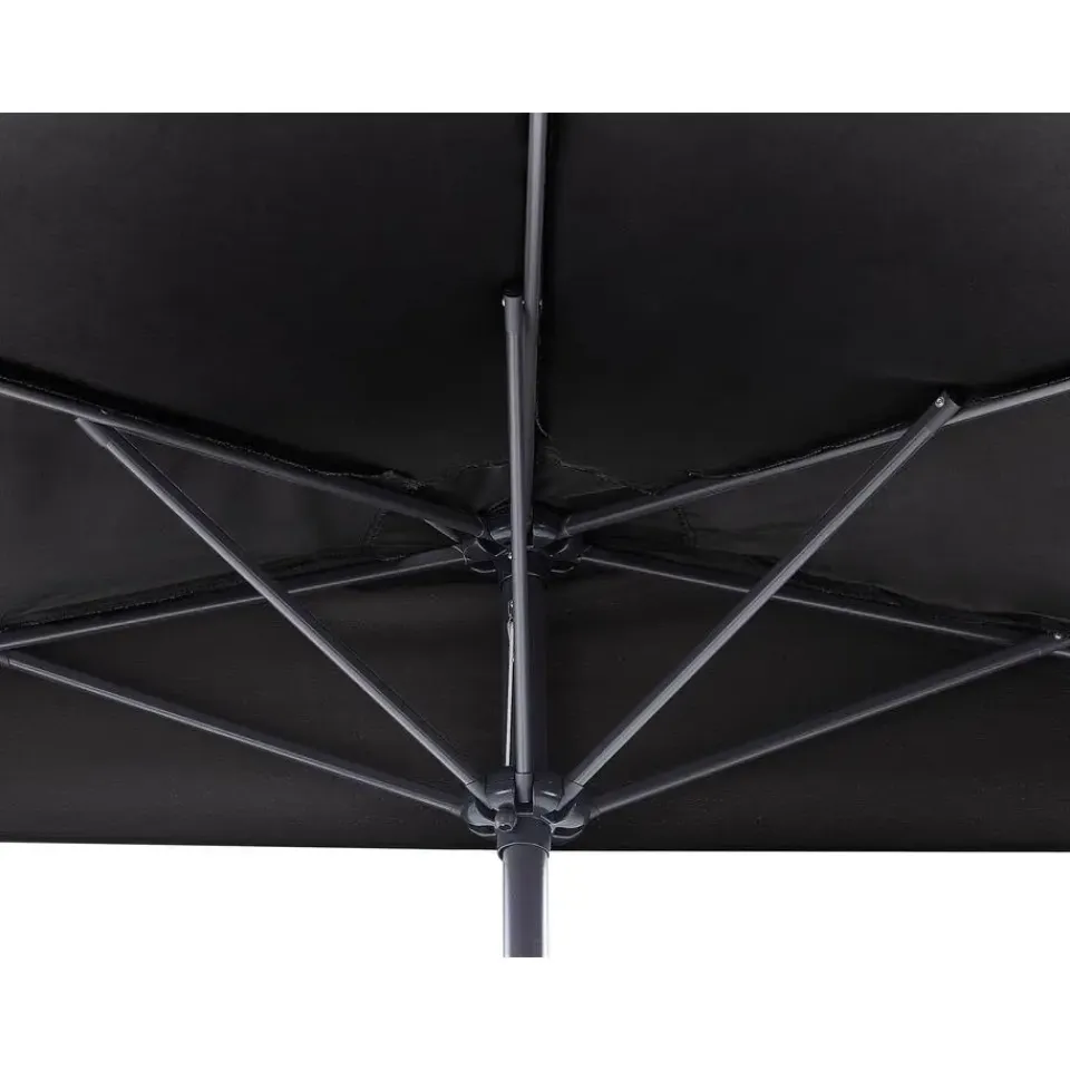 Beliani GALATI - Halfronde parasol - Zwart - 270 cm - Polyester