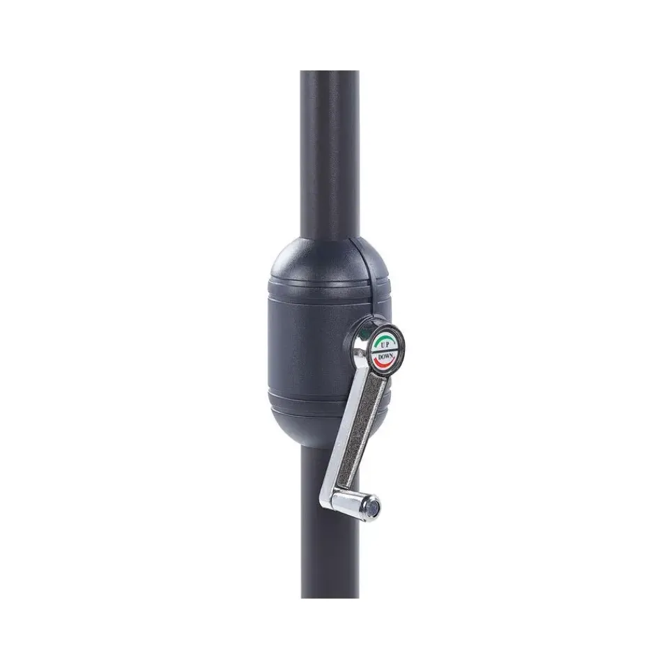 Beliani GALATI - Halfronde parasol - Zwart - 270 cm - Polyester