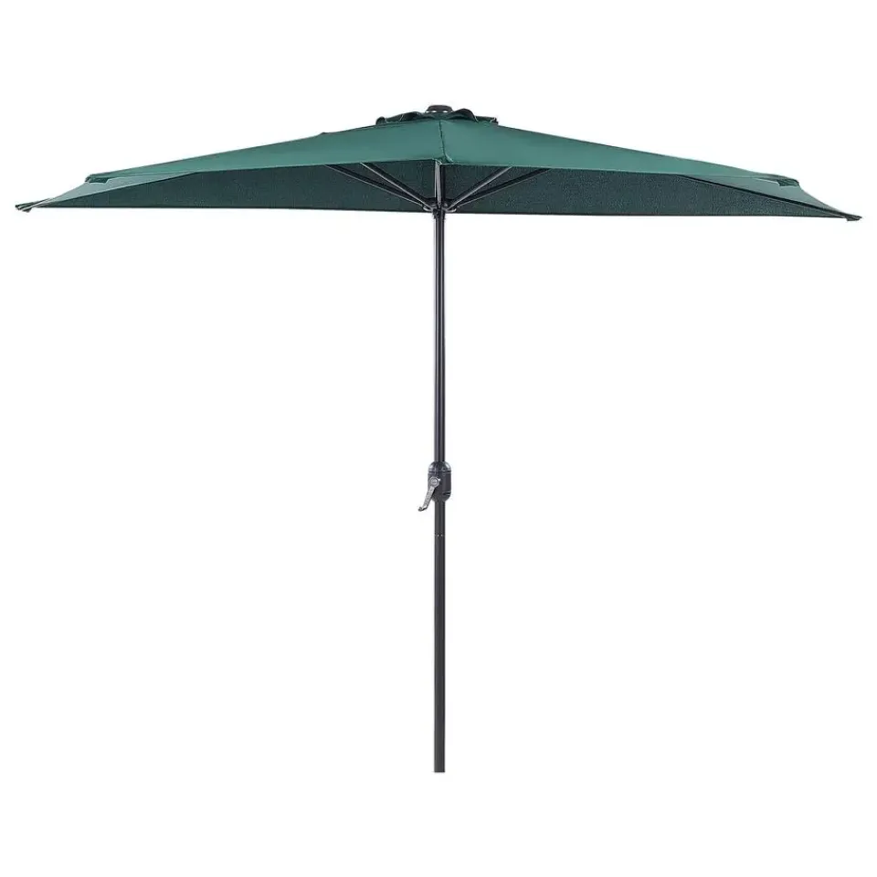 Beliani GALATI - Halfronde parasol - Groen - 270 cm - Polyester New