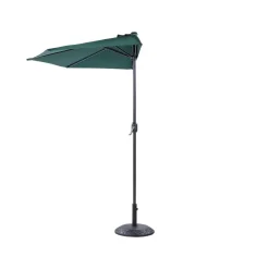 Beliani GALATI - Halfronde parasol - Groen - 270 cm - Polyester New