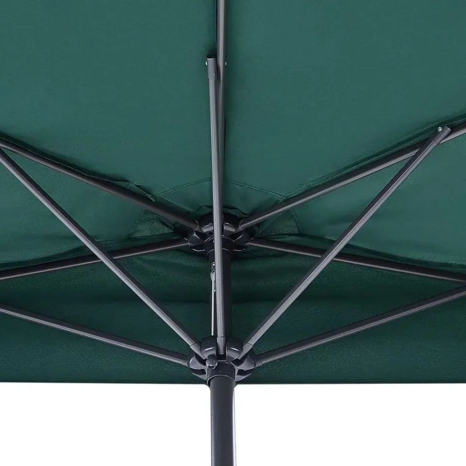 Beliani GALATI - Halfronde parasol - Groen - 270 cm - Polyester New