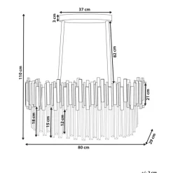 Beliani GARCIA - Kroonluchter - Goud - Aluminium New