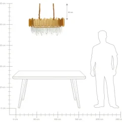 Beliani GARCIA - Kroonluchter - Goud - Aluminium New