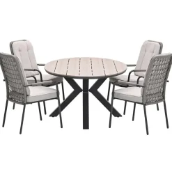 Garden Impressions Aleria - Tulli tuinset 5-delig taupe 180x115 cm Discount