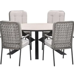 Garden Impressions Aleria - Tulli tuinset 5-delig taupe 180x115 cm Discount