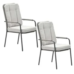 Garden Impressions Aleria tuinstoel taupe - 2 stuks Discount