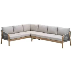 Garden Impressions Alora lounge dining set 2-delig links - grey sand Best