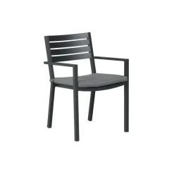 Garden Impressions Amarillo tuinstoel donker grijs - 4 stuks Outlet