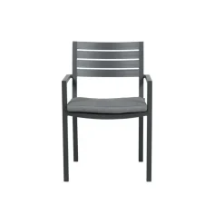 Garden Impressions Amarillo tuinstoel donker grijs - 4 stuks Outlet