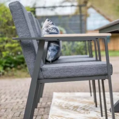 Garden Impressions Angela tuinset 6-delig - Duuk tuintafel Ø150 cm Best