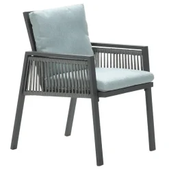 Garden Impressions Brendon lounge dining stoel - licht en mint grijs Best