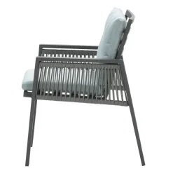 Garden Impressions Brendon lounge dining stoel - licht en mint grijs Best