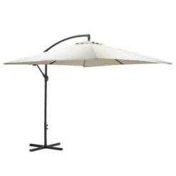 Garden Impressions Corfu parasol 250x250 - donker grijs - zand Clearance