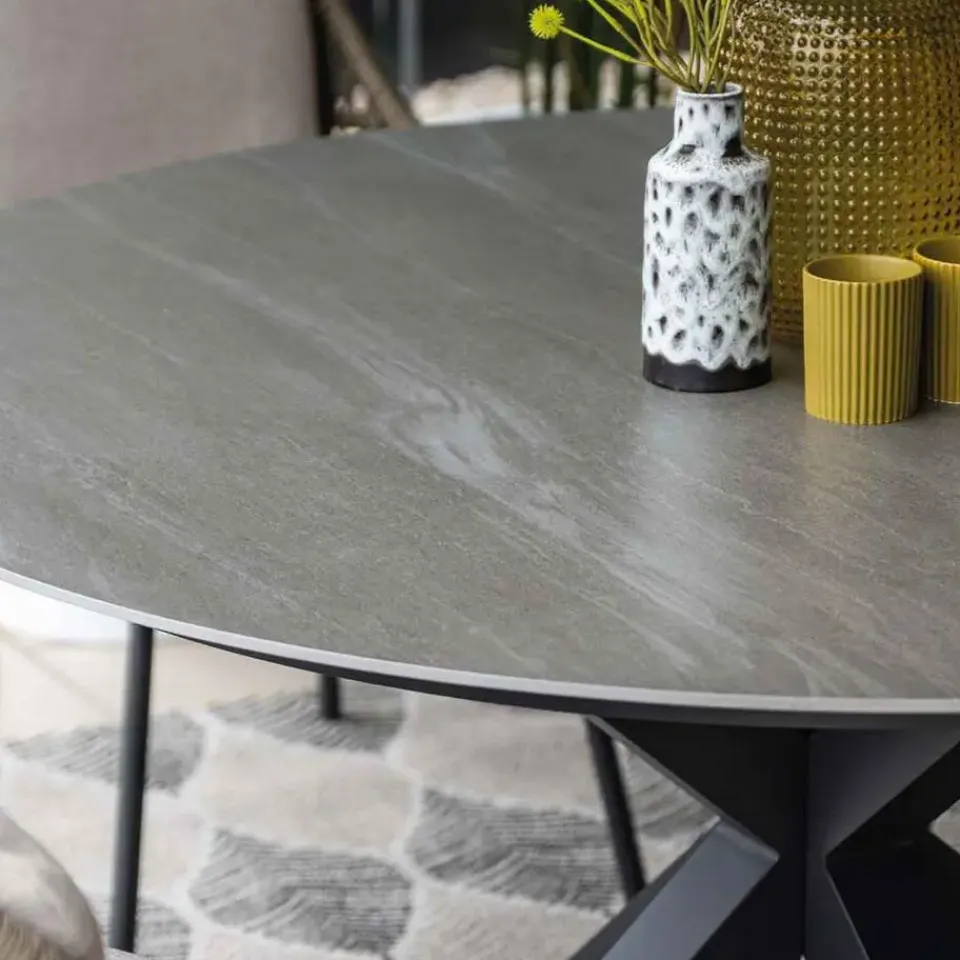 Garden Impressions Dane tuinset 6-delig - Duuk tuintafel Ø150 cm Hot