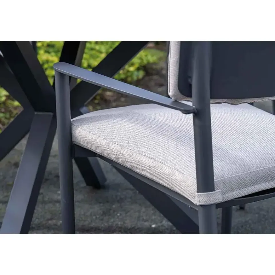 Garden Impressions Dane tuinset 6-delig - Duuk tuintafel Ø150 cm Hot