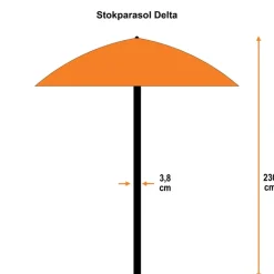 Garden Impressions Delta parasol Ø300 - licht grijs Hot