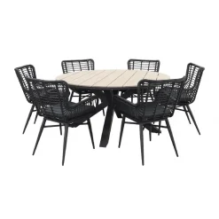 Garden Impressions Edison 148 cm. - ronde tuinset / Jasmine black Clearance