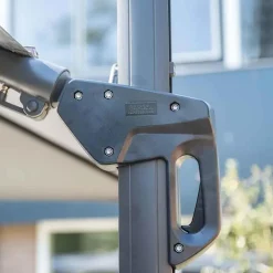 Garden Impressions Hawaii zweefparasol 3.5m zwart met voet en hoes Best