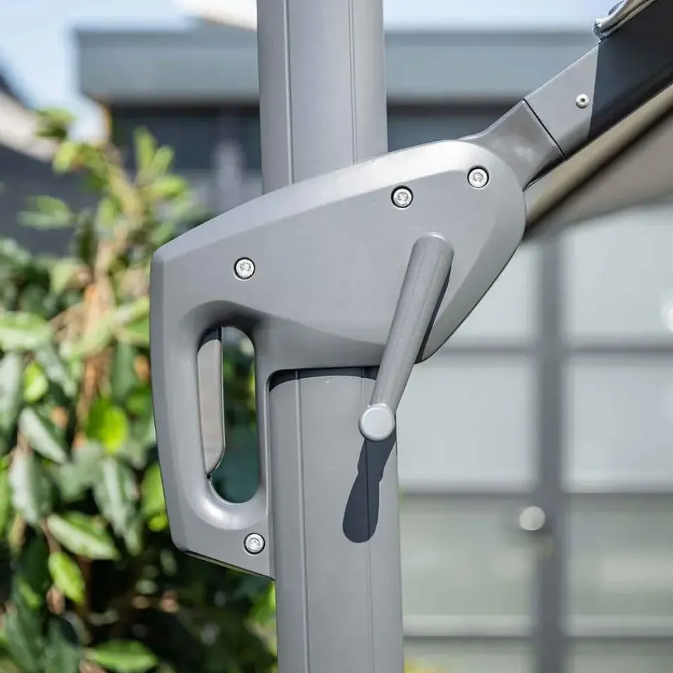 Garden Impressions Hawaii BP telescopic zweefparasol 300x400cm - zwart