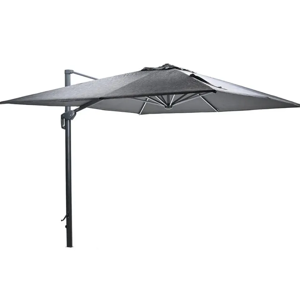 Garden Impressions Hawaii BP telescopic zweefparasol 300x400cm - zwart