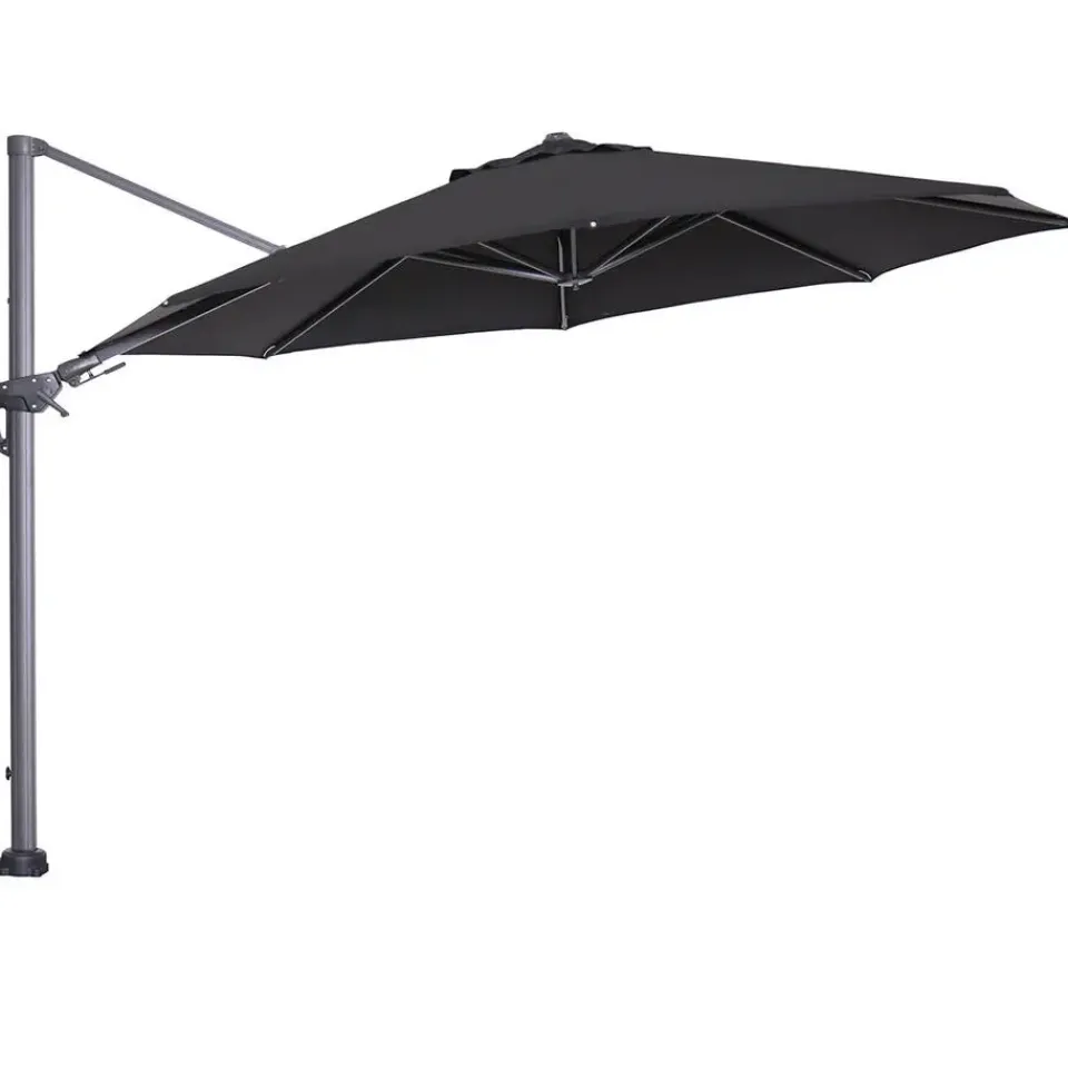 Garden Impressions Hawaii zweefparasol 3.5m zwart met voet en hoes Sale