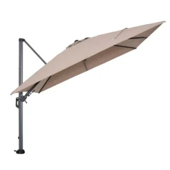 Garden Impressions Hawaii zweefparasol 3x3m taupe met voet en hoes Online