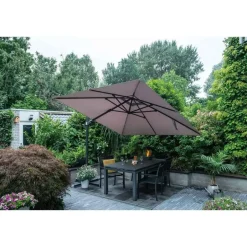 Garden Impressions Hawaii zweefparasol Lumen LED 300x300 cm - zand New
