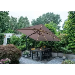 Garden Impressions Hawaii zweefparasol Lumen LED 300x300 cm - zand New