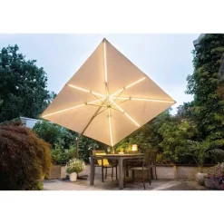 Garden Impressions Hawaii zweefparasol Lumen LED 300x300 cm - zand New