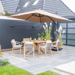 Garden Impressions Hawaii zweefparasol 300x300 c. black - taupe Best