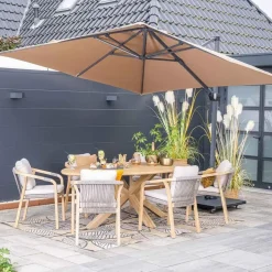 Garden Impressions Hawaii zweefparasol 300x300 c. black - taupe Best