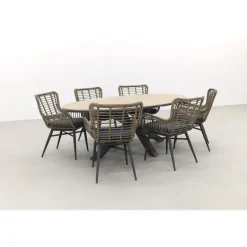 Garden Impressions Jasmine Natural/Edison 220x115 cm. - ovale tuinset