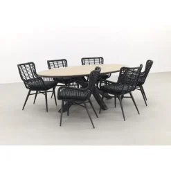 Garden Impressions Jasmine - Black/Edison 220x115 cm. - ovale tuinset Sale