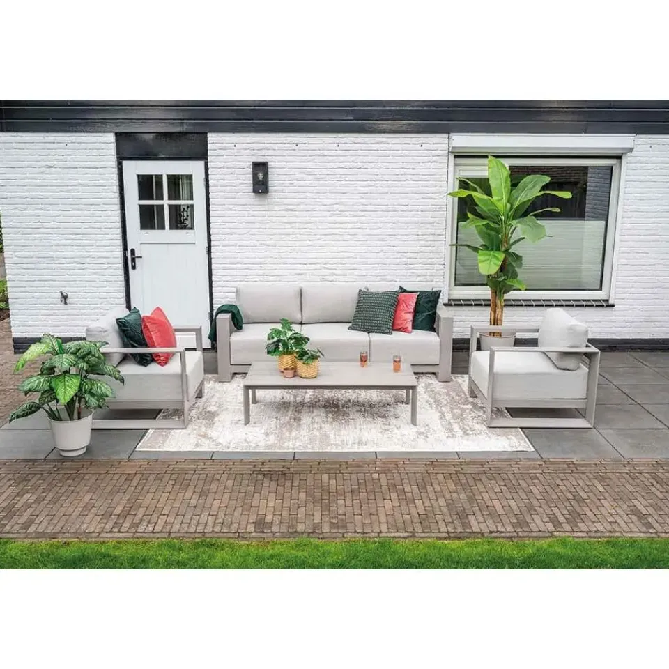 Garden Impressions Malakka loungeset 3-delig taupe Sale