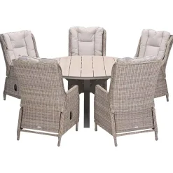 Garden Impressions Marbella verstelb. tuinset 6-delig -Tulli tuintafel Sale