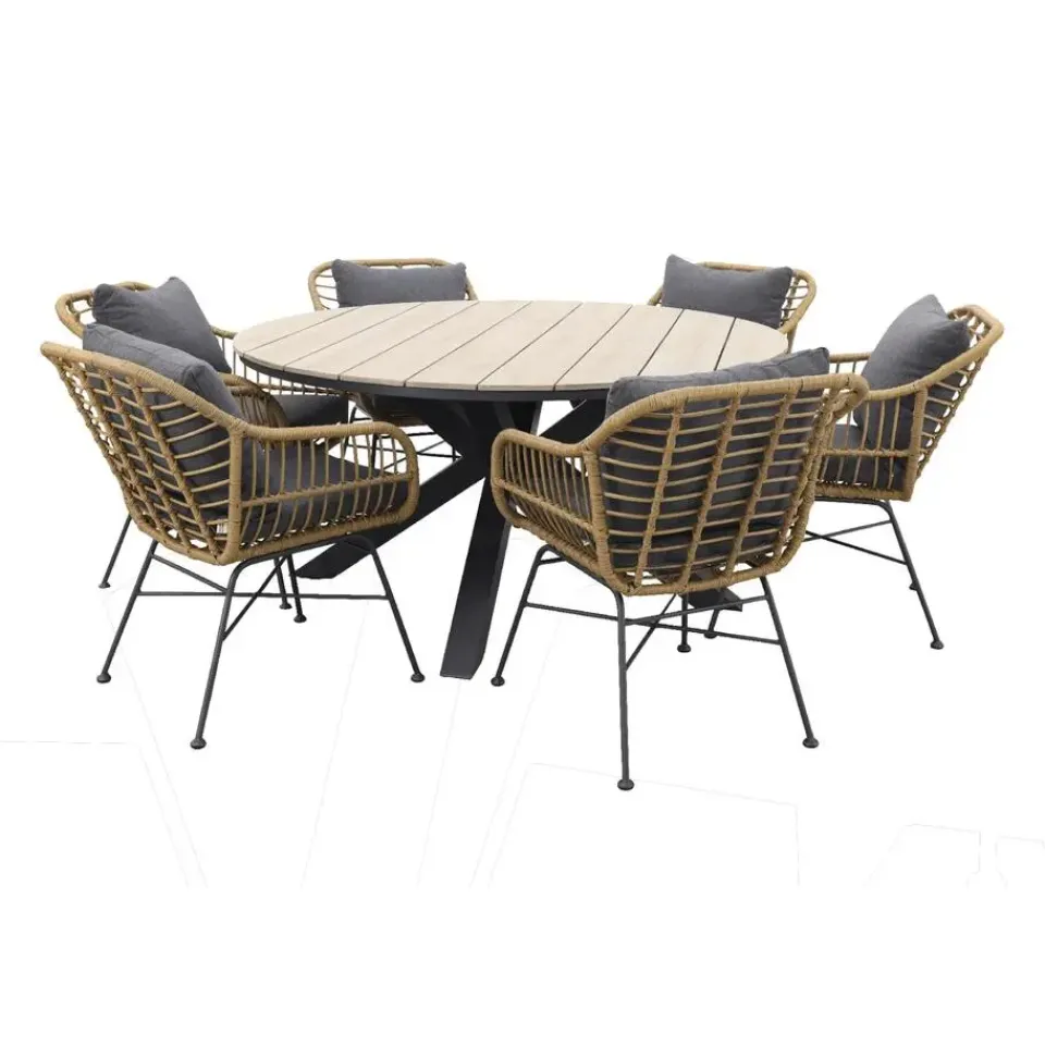 Garden Impressions Margriet naturel / Edison 148 cm. - ronde tuinset Sale