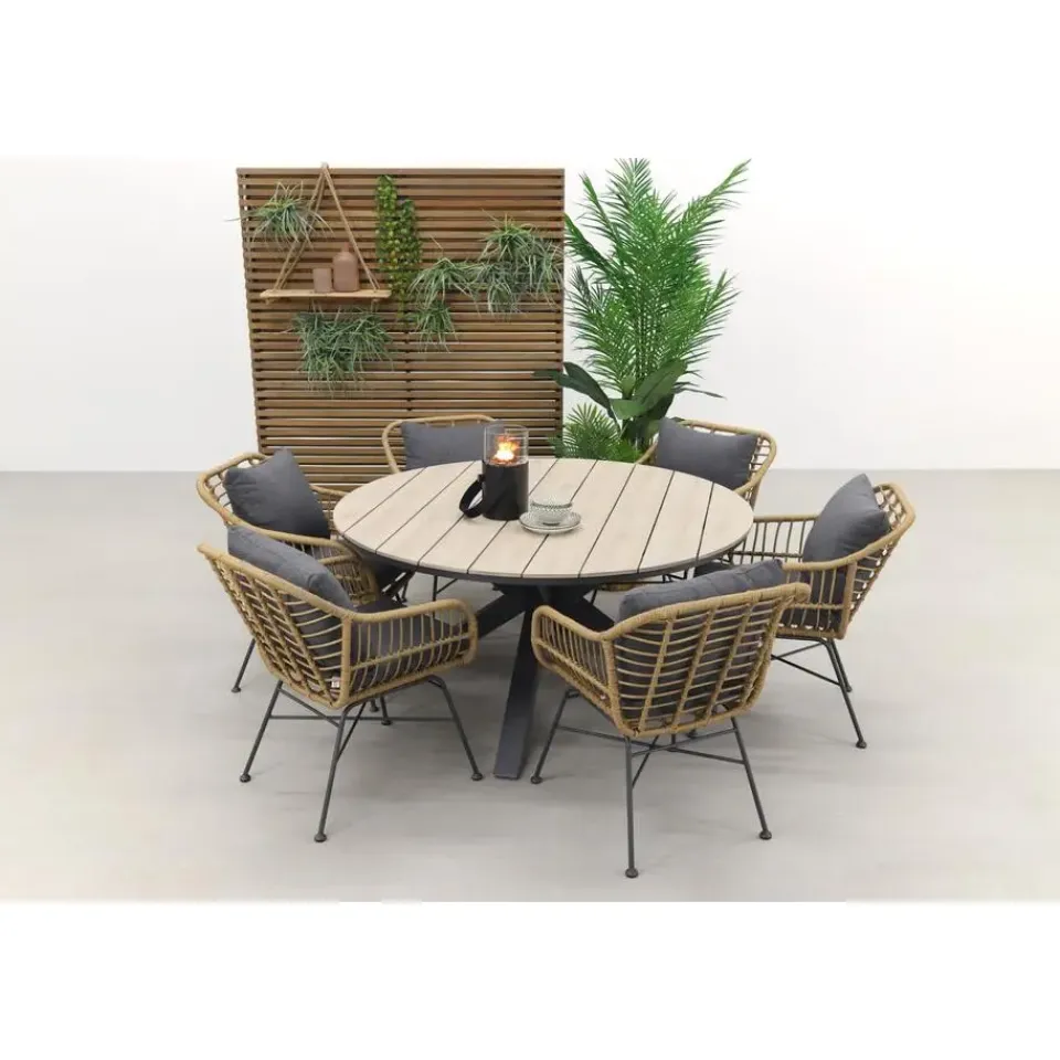 Garden Impressions Margriet naturel / Edison 148 cm. - ronde tuinset Sale