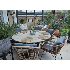 Garden Impressions Margriet naturel / Edison 148 cm. - ronde tuinset Sale