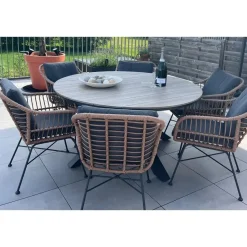 Garden Impressions Margriet naturel / Edison 148 cm. - ronde tuinset Sale