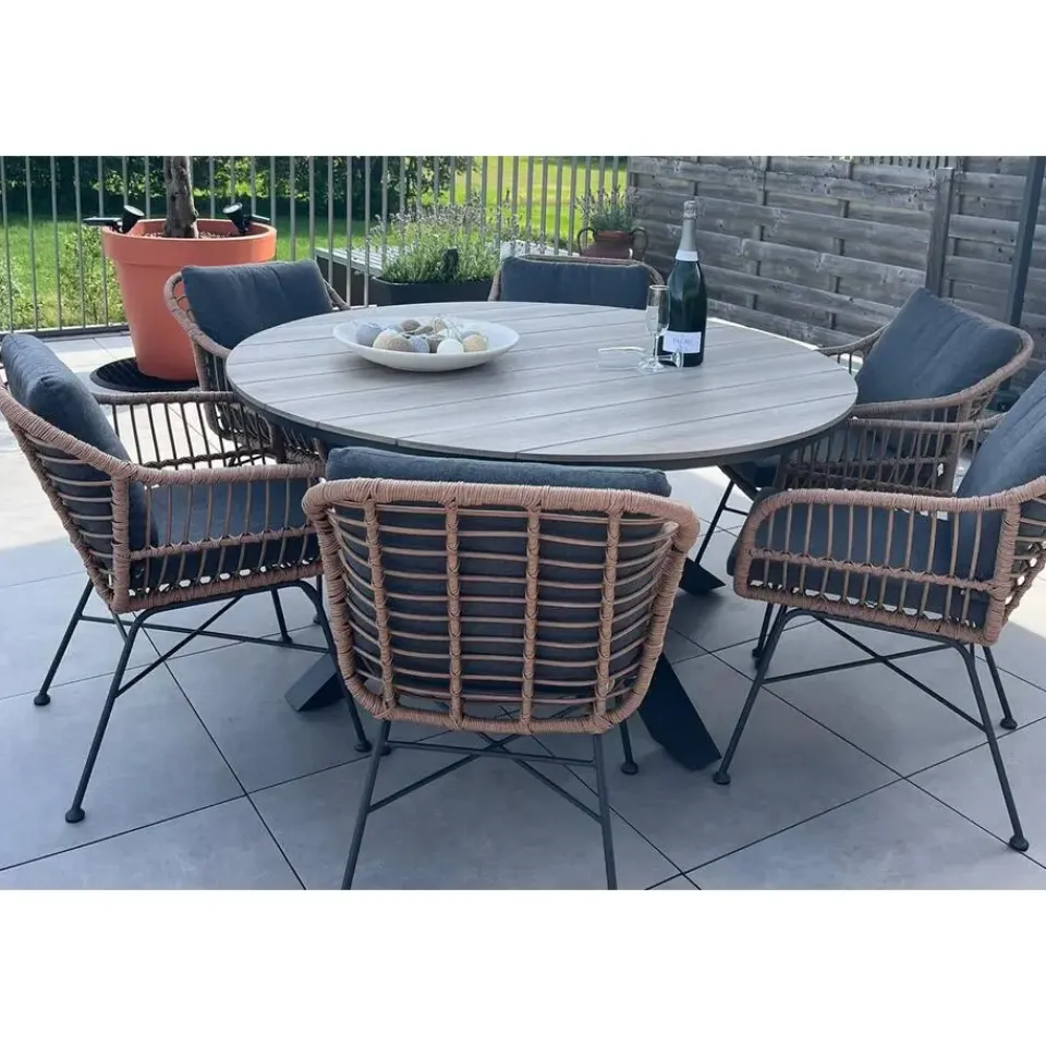 Garden Impressions Margriet naturel / Edison 148 cm. - ronde tuinset Sale