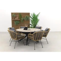 Garden Impressions Margriet naturel / Edison 148 cm. - ronde tuinset Sale