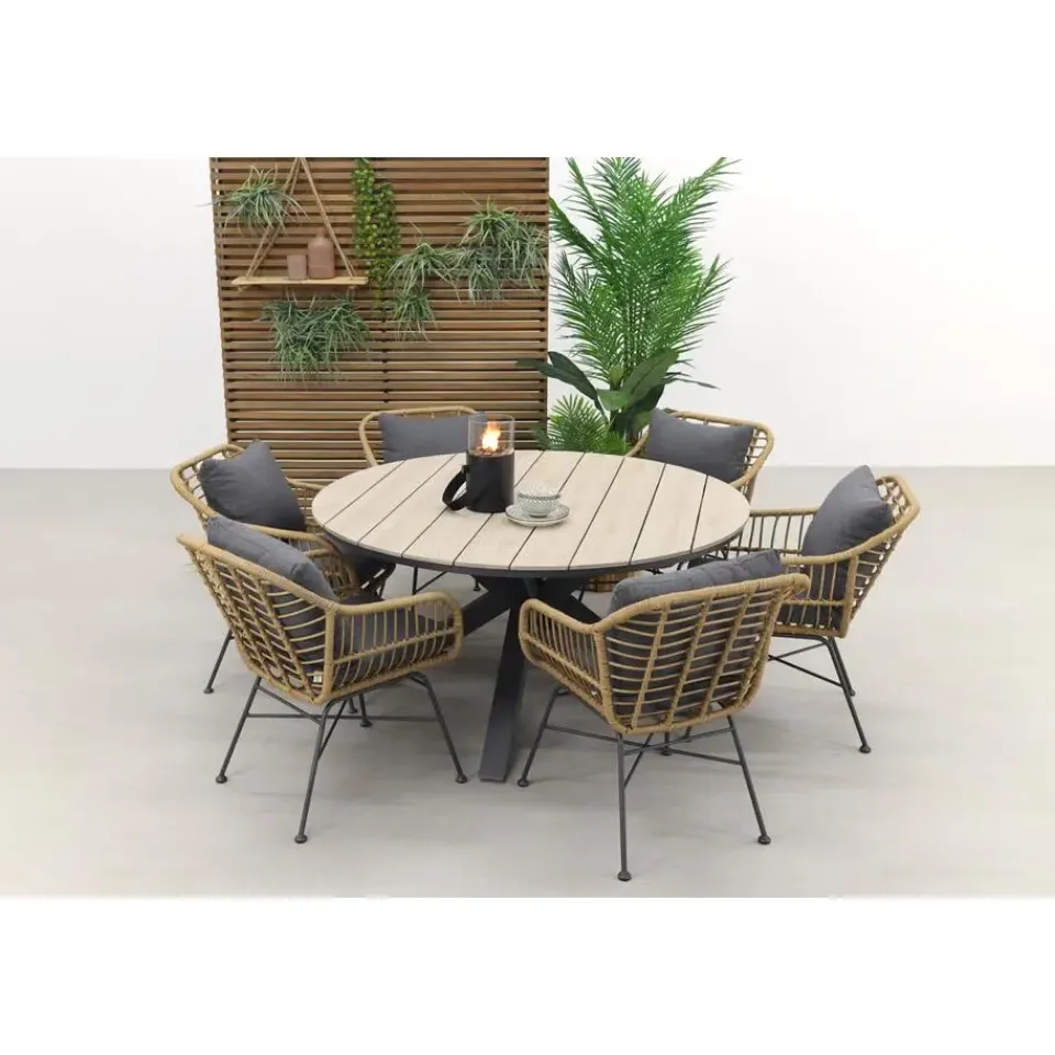 Garden Impressions Margriet naturel / Edison 148 cm. - ronde tuinset Sale