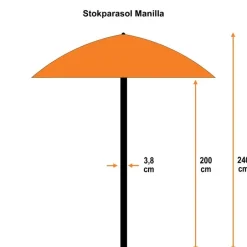 Garden Impressions Parasol Manilla 250 cm- ecru Online