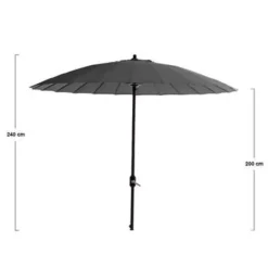 Garden Impressions Parasol Manilla 250 cm - donker grijs Outlet