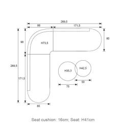 Garden Impressions Queenstown loungeset 3-delig - taupe Online