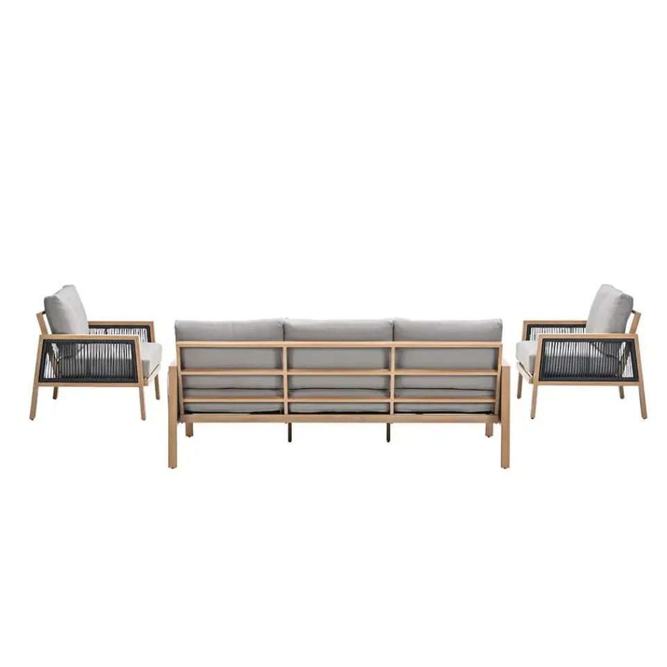 Garden Impressions San Capri loungeset 4-delig - light teak aluminium Hot